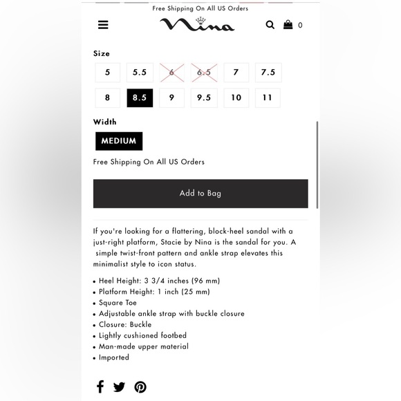 nina “stacie” block heel ivory satin platform - Picture 9 of 10